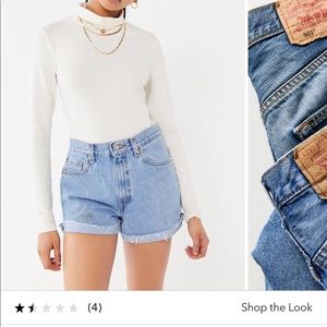 Levi shorts from urban outfitters